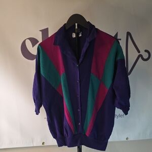 Colorful Geometric Button-Up Shirt